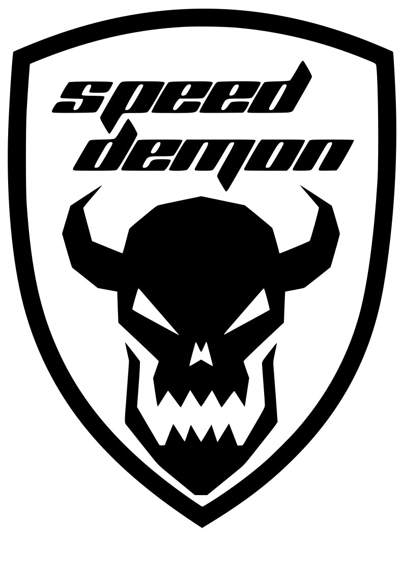 Sticker without background for car motorcycle trunks helmet SPEED DEMON 15 x 11,2 cm