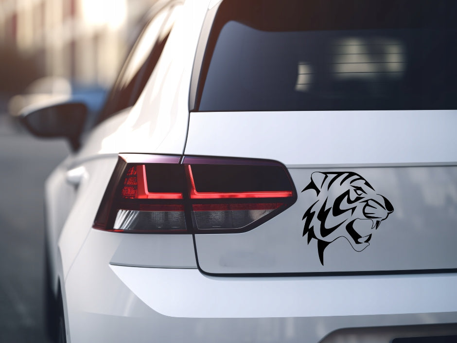 Sticker without background for car motorcycle trunks helmet TIGER HEAD 15 x 14,7 cm Manufacturer's catalog number 15,00 x 14,70