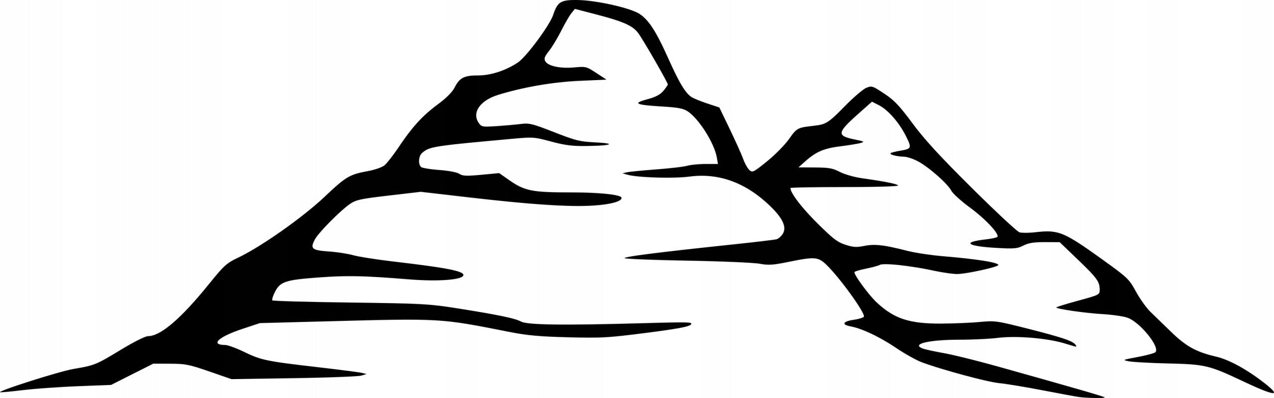 Sticker without background for car outline MOUNTAINS I love MOUNTAINS 8 x 25,6