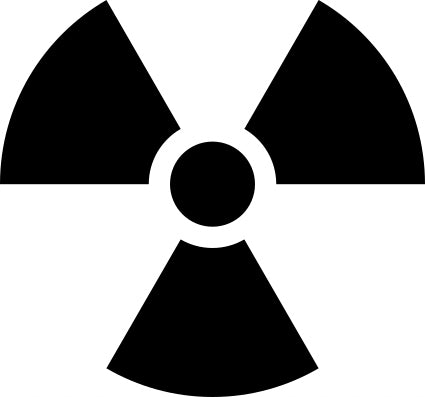 Sticker without background for car radioactivity NUCLEAR 18 x 19,3 cm