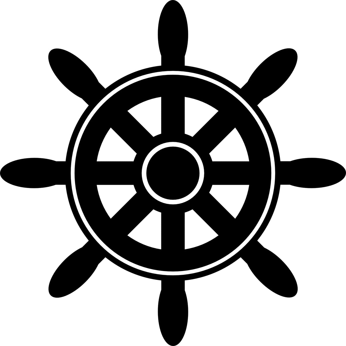Sticker without background for car sailor STEERING WHEEL 18 x 18,0 cm