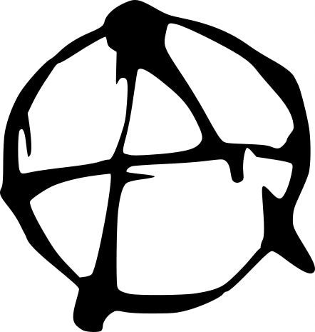 Sticker without background for car sign icon ANARCHY 13 x 12,4 cm
