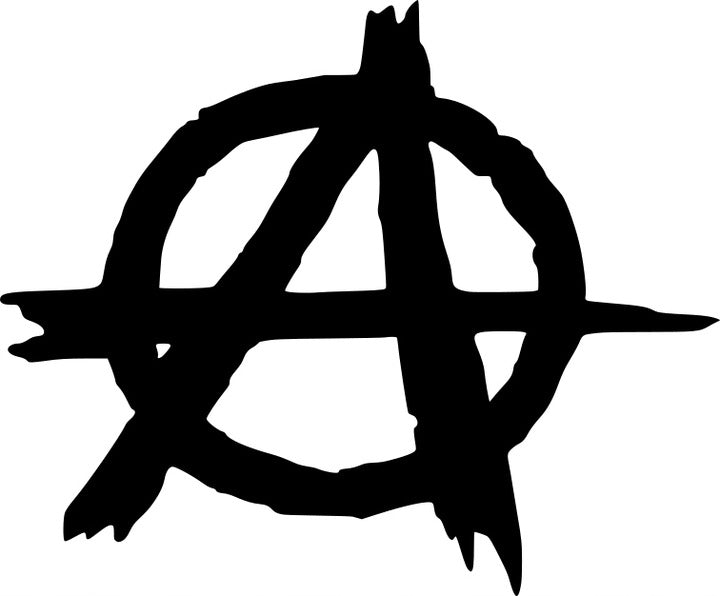Sticker without background for car sign icon ANARCHY 14 x 16,9 cm