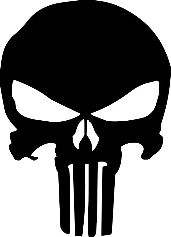 Sticker without background for car skull PUNISHER 18 x 13,0 cm