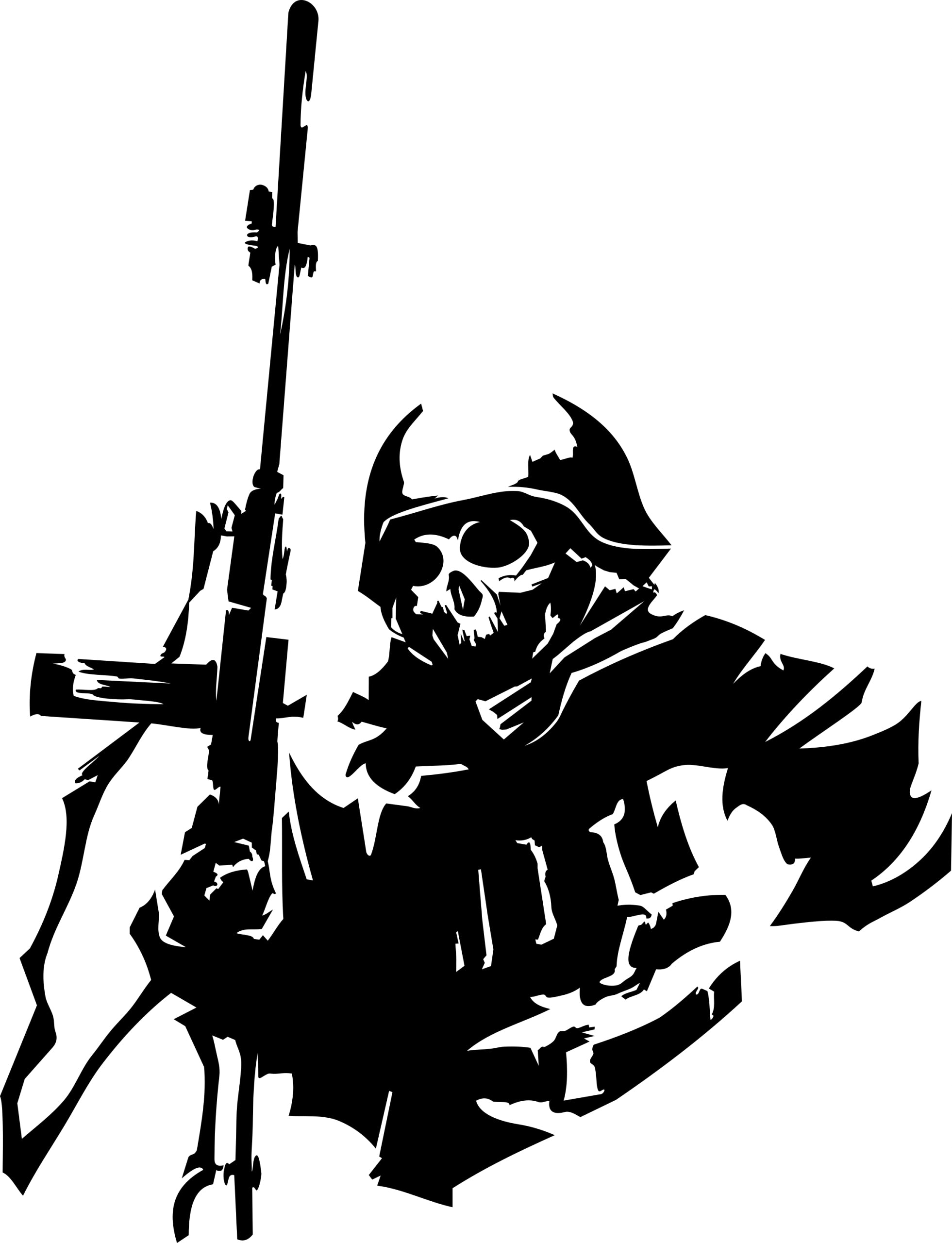Sticker without background for car soldier SNIPER 21 x 16,1 cm