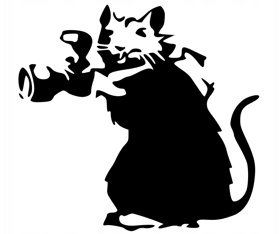 Sticker without background for car street art BANKSY PHOTOGRAPHER 16 x 17,0 cm