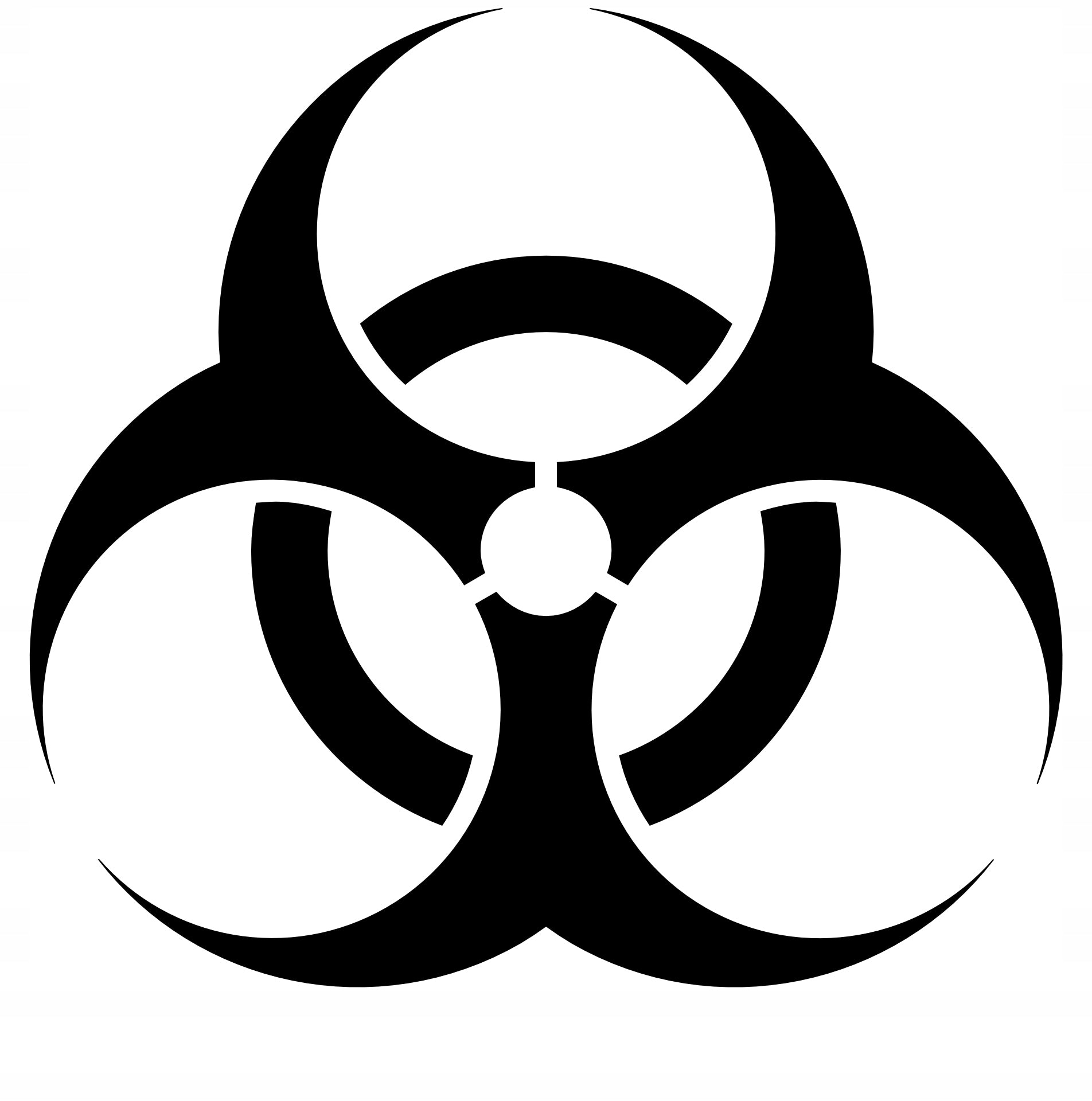 Sticker without background for car symbol BIOHAZARD 18 x 19,0 cm