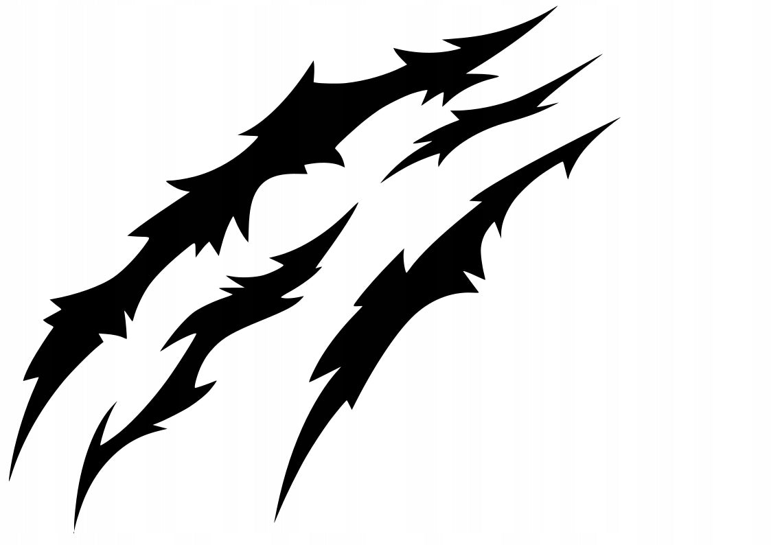 Sticker without background for car trunks helmet CLAWS MONSTER 13 x 15,1 cm