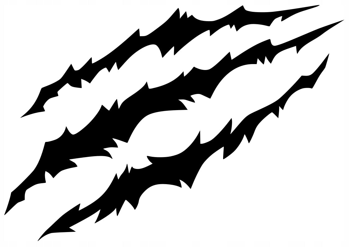 Sticker without background for car trunks helmet CLAWS MONSTER 17 x 24,4 cm