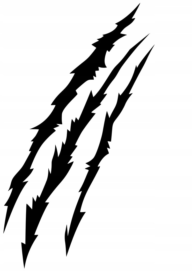 Sticker without background for car trunks helmet CLAWS MONSTER 21 x 12,0 cm