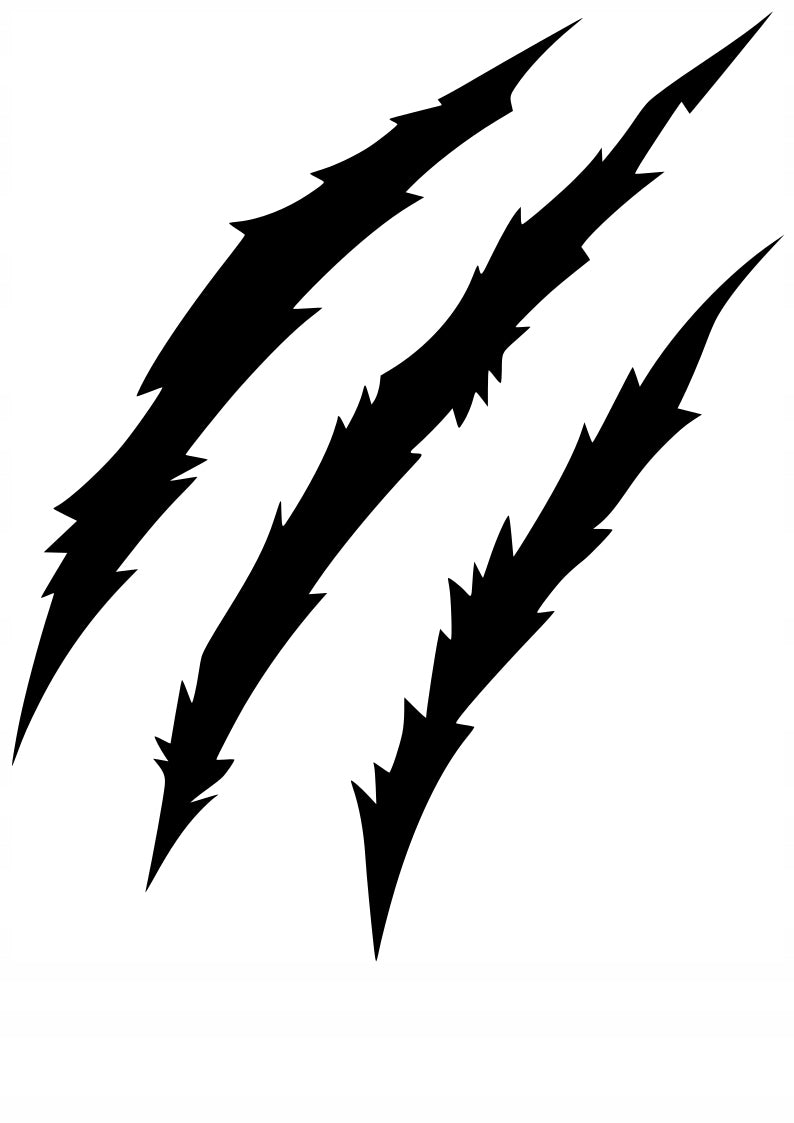 Sticker without background for car trunks helmet CLAWS MONSTER 21 x 17,0 cm