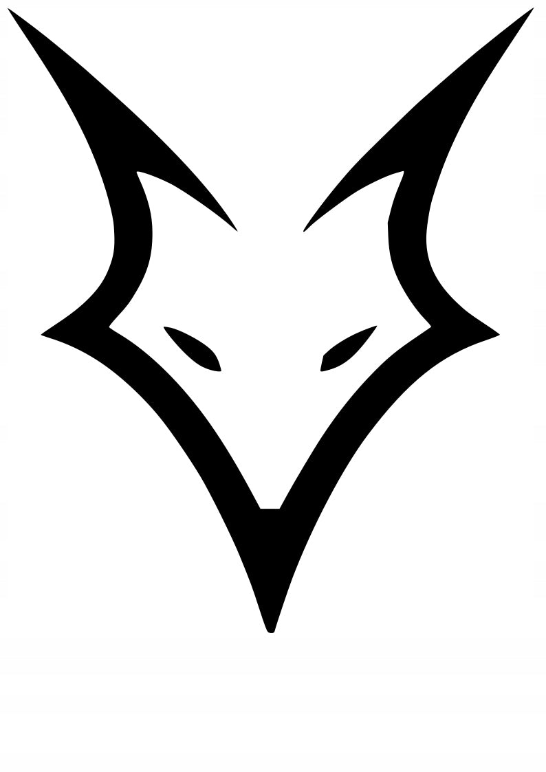 Sticker without background for car trunks helmet HEAD FOX 12 x 10,1 cm