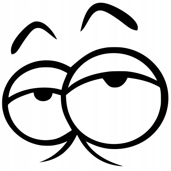 Sticker without background for car trunks laptop EYES FACE SMILE 18 x 18,3 cm