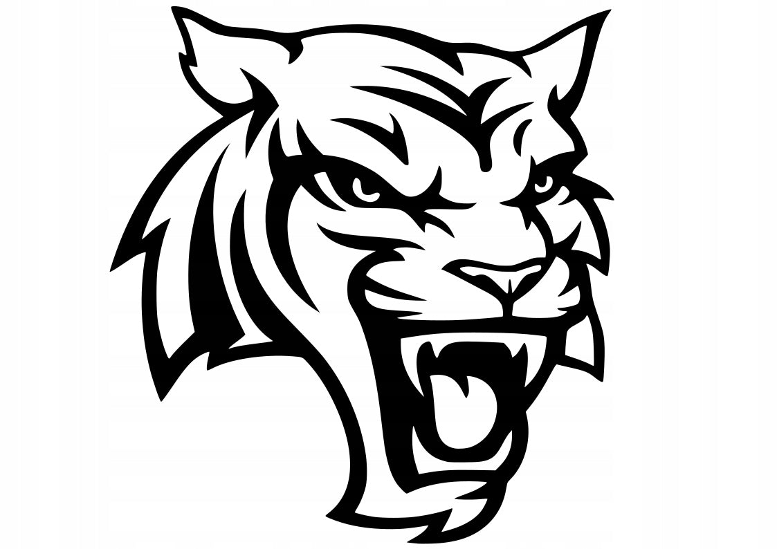 Sticker without background for car trunks laptop stick TIGER HEAD 15 x 14,1 cm