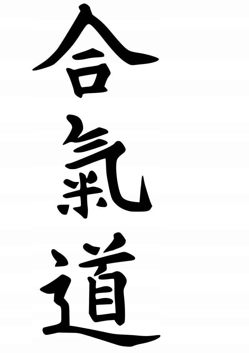 Sticker without background for car trunks laptop stick helmet AIKIDO 21 x 7,9 cm
