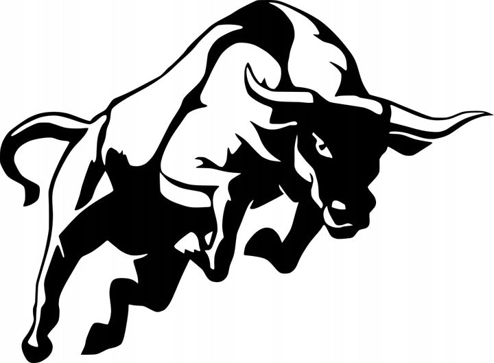 Sticker without background for feisty car BULL 12 x 16,3 cm