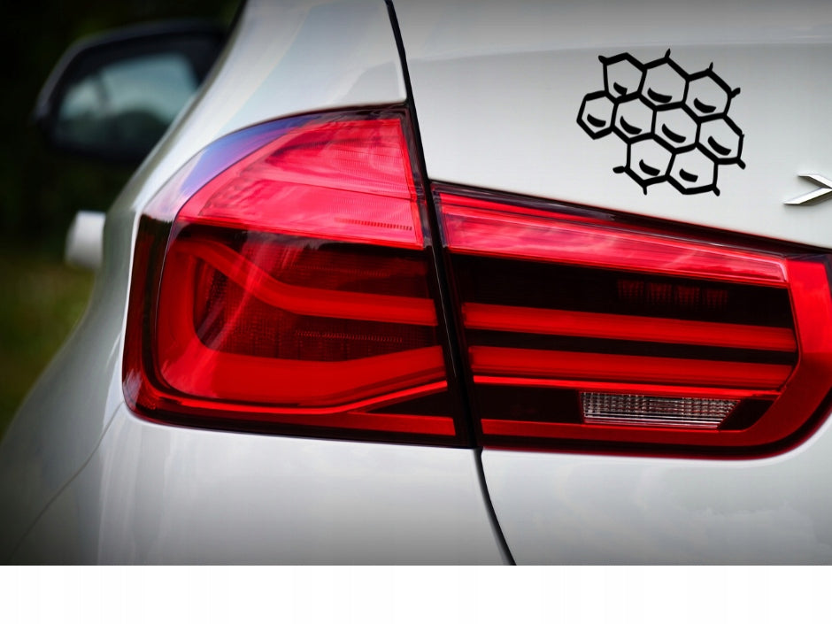 Sticker without background for laptop car helmet trunks HONEYCOMB 12 x 13,7 cm EAN (GTIN) 5906379674888