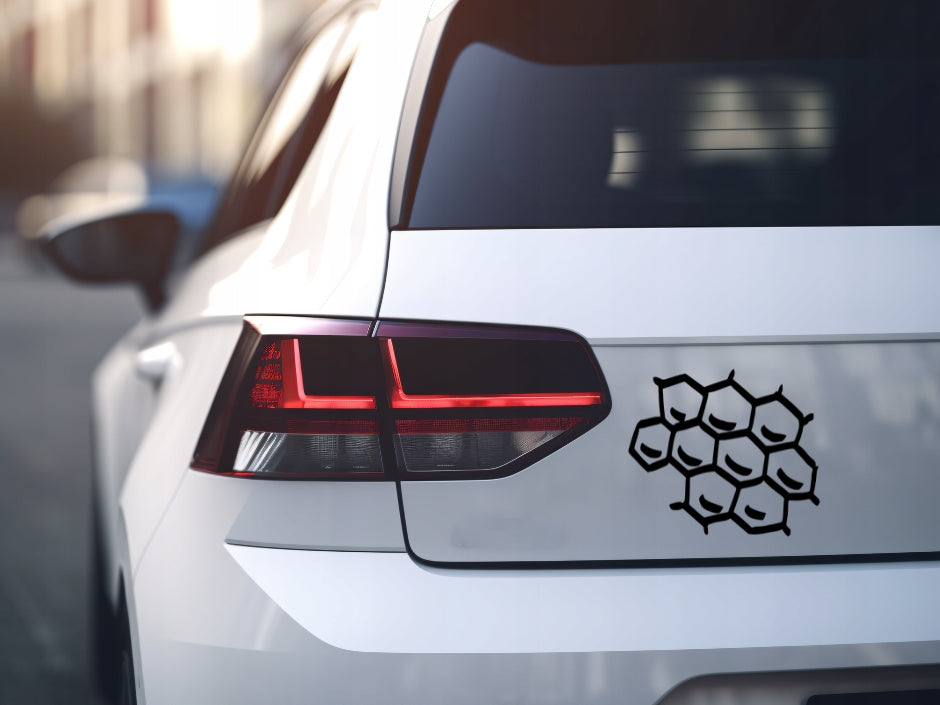 Sticker without background for laptop car helmet trunks HONEYCOMB 18 x 20,6 cm Manufacturer's catalog number 18,00 x 20,60