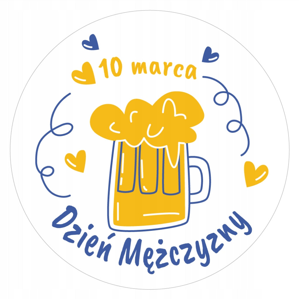 Stickers 10 MARCH DAY MEN gift 48 pcs