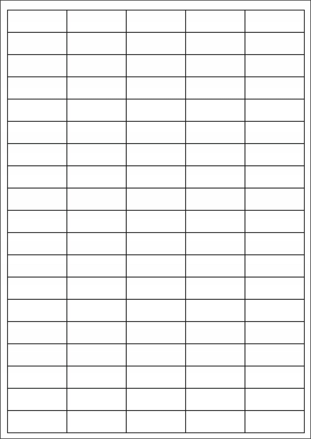 Stickers 40x15 Labels A4 Stickers White Clean/10