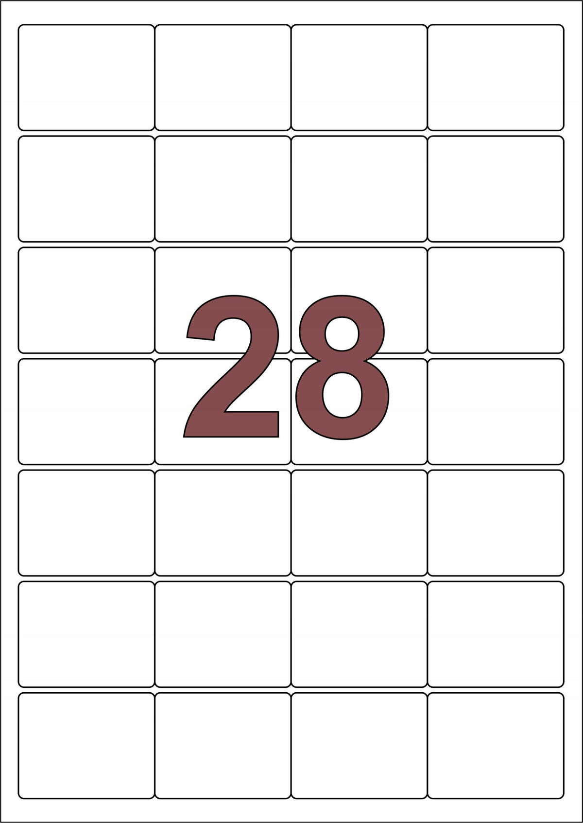 Stickers 49x38 Labels A4 stickers White clean/100 Packaging status original