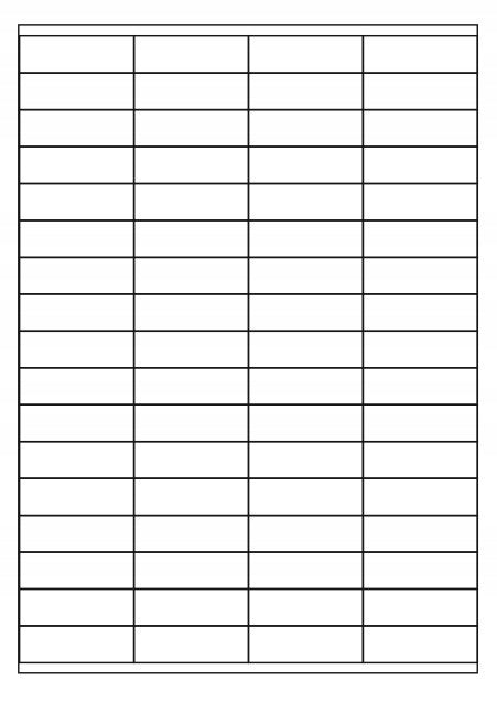 Stickers 52x17 Labels A4 Stickers White GLOSS/25