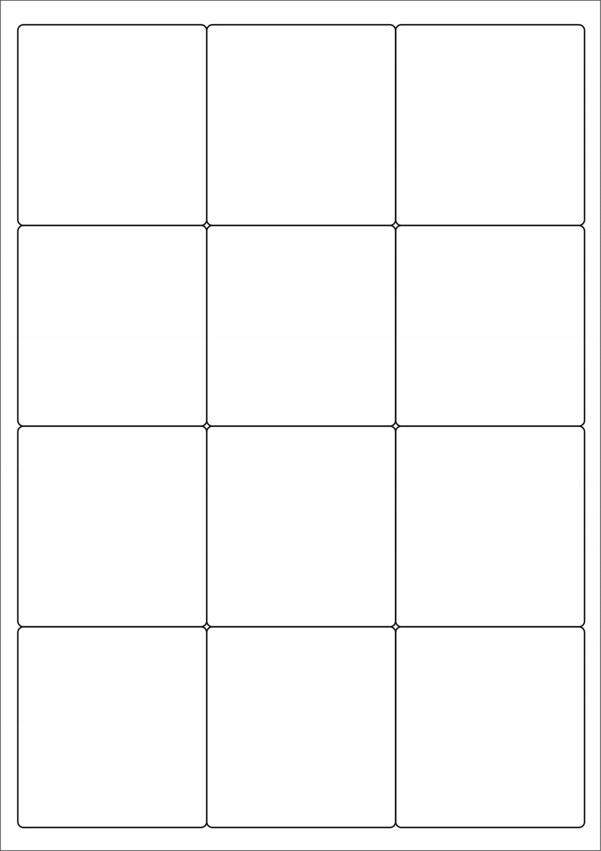Stickers 66x70 Labels A4 Stickers White Clean/10