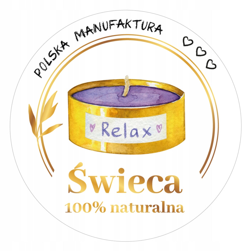 Stickers CANDLE 100% NATURAL MANUFACTORY 48 pcs