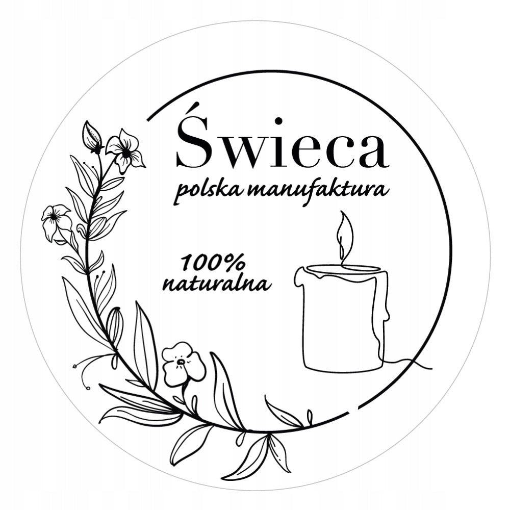 Stickers CANDLE Poland NATURAL MANUFACTORY 48pcs