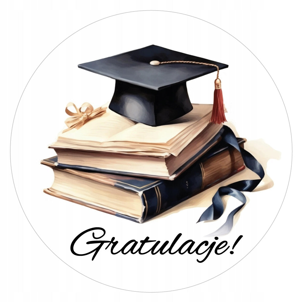 Stickers CONGRATULATIONS on diploma certificate for GRADUATE STUDENTS 24 pieces