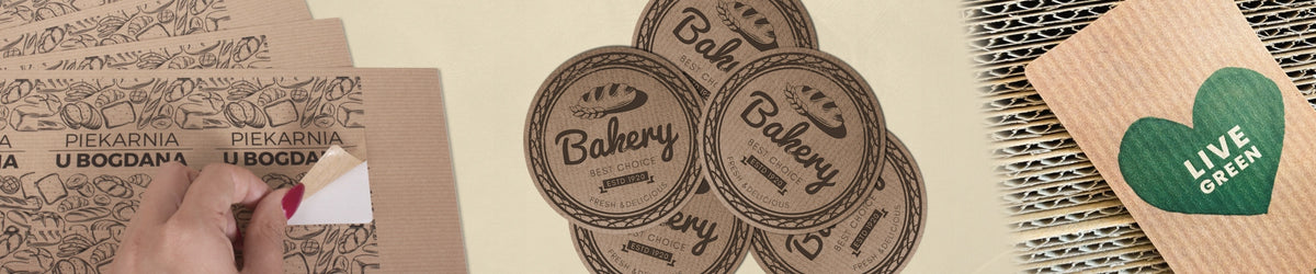 Stickers Eco-kraft labels Kind in sheets