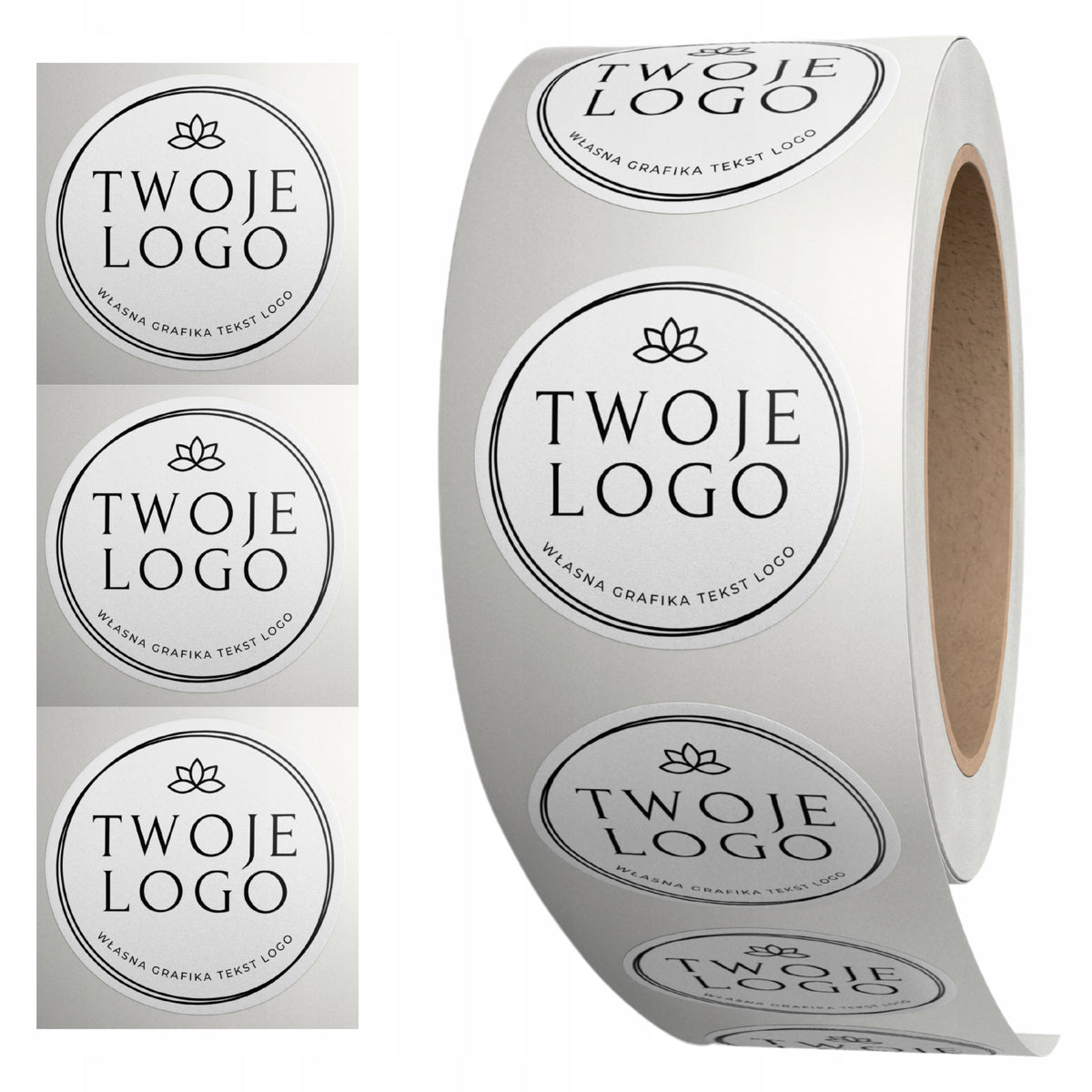 Stickers GRAPHIC LOGO labels - x200 pieces - Fi50 - 5cm