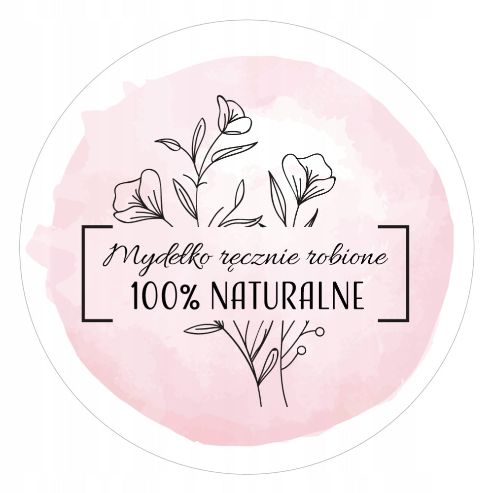 Stickers HANDMADE SOAP 100% NATURALE hand made spa soap 48 pieces