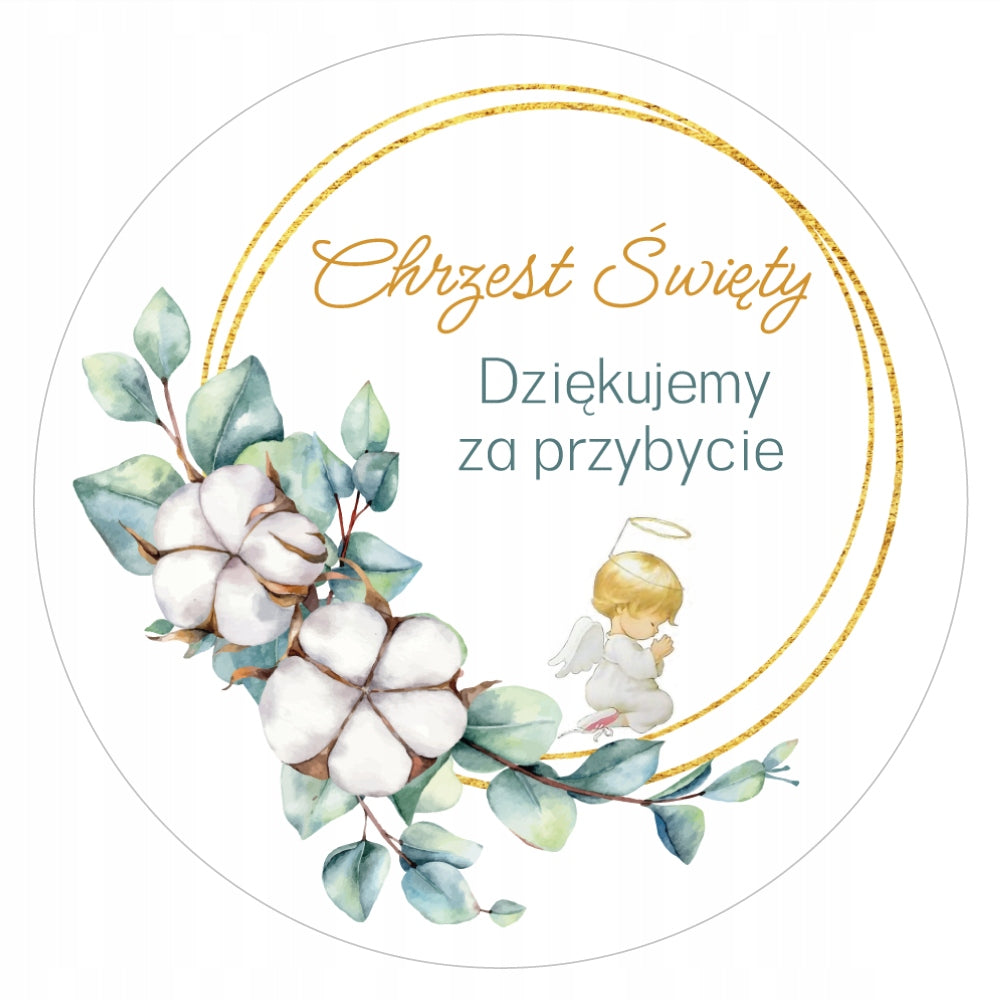 Stickers HOLY BAPTISM hand made envelope 48 pcs