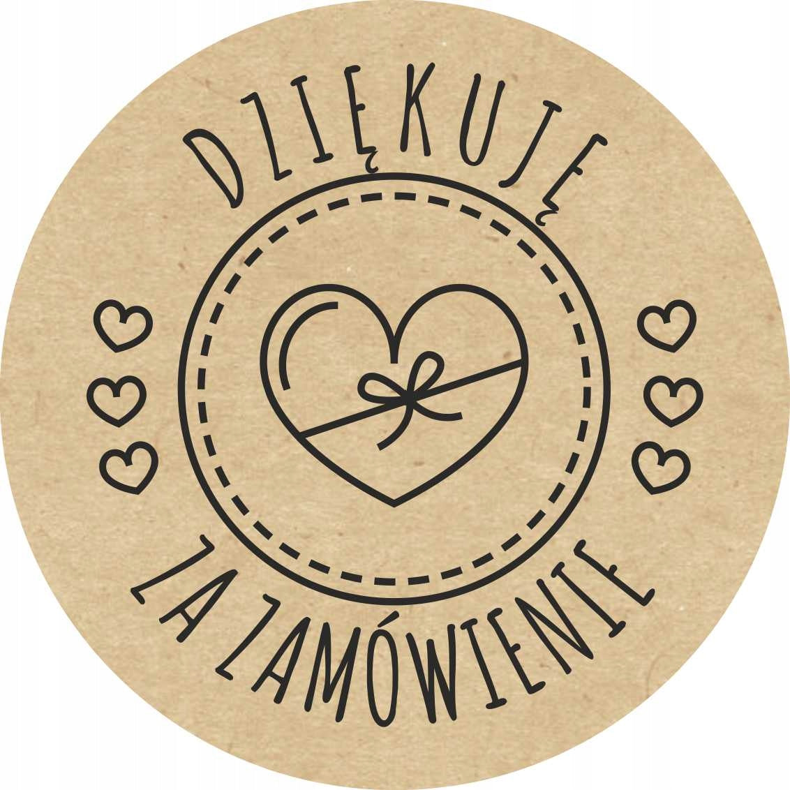 Stickers Kraft 65 mm 100pcs THANK YOU FOR ORDERING