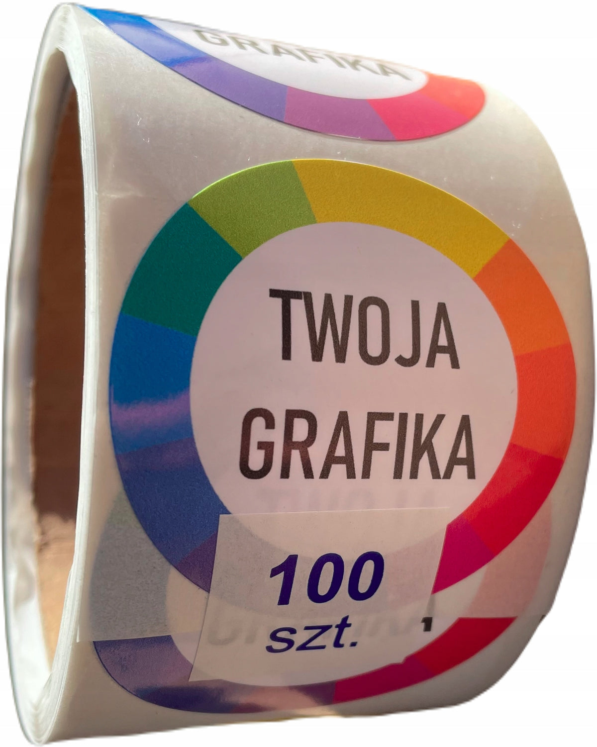 Stickers OWN PRINT - COLOR - 100 PCS FI 50 mm