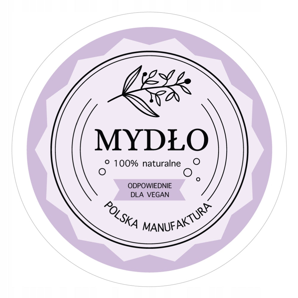 Stickers SOAP 100% NATURAL FOR VEGAN poland manufactory gift 48 pieces