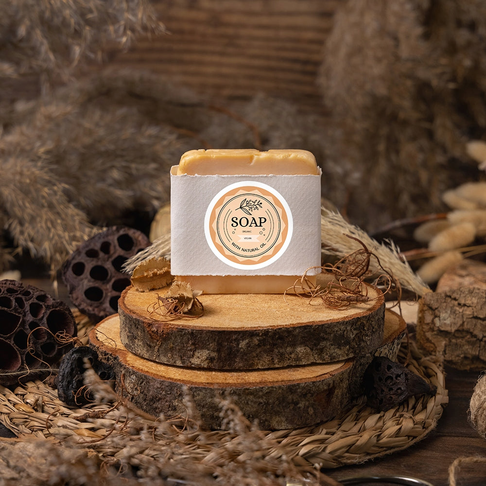Stickers SOAP ORGANIC VEGAN WITH NATURAL OIL hand made soap SPA 48 pieces Brand NTI