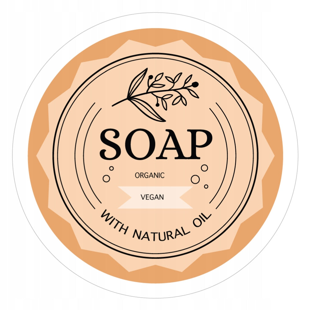 Stickers SOAP ORGANIC VEGAN WITH NATURAL OIL hand made soap SPA 48 pieces
