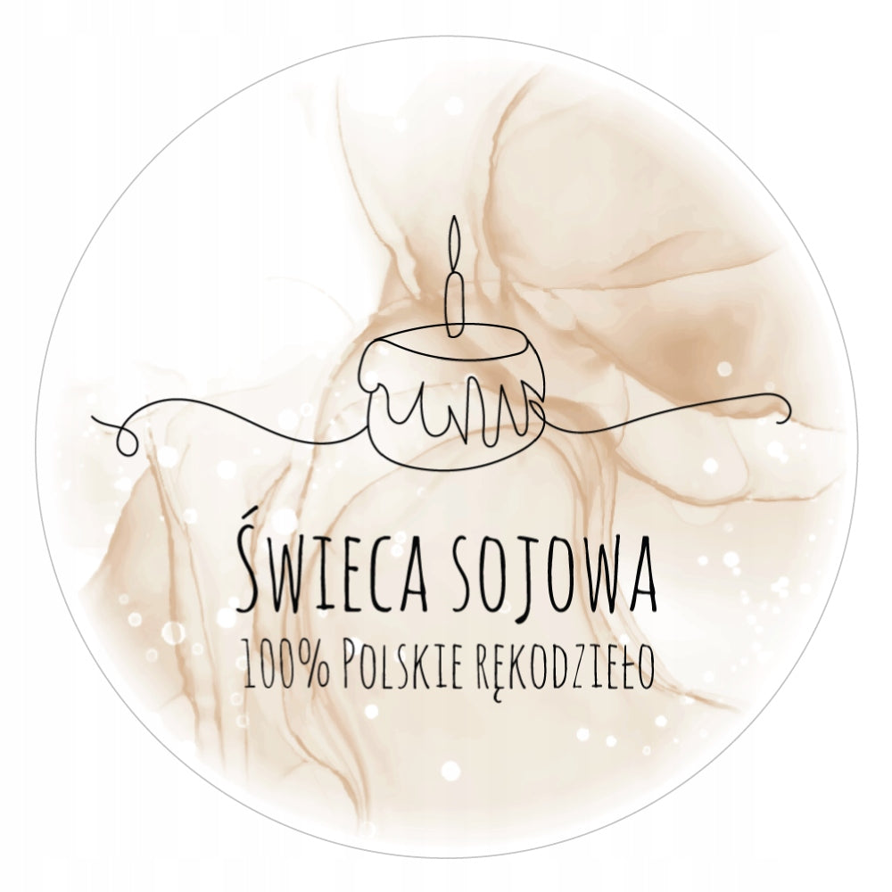 Stickers SOY CANDLE 100% POLISH CRAFTS 48