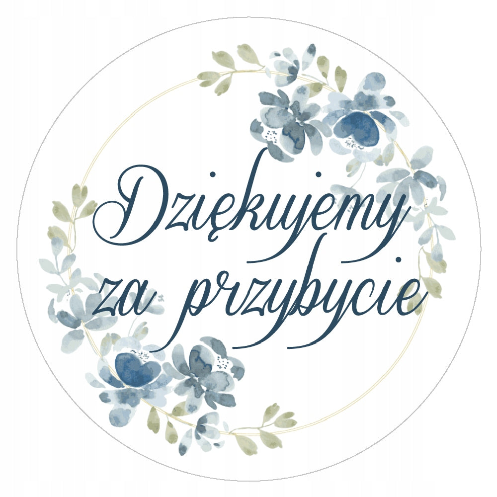 Stickers THANK YOU COMING WEDDING COMMUNION 48 pcs
