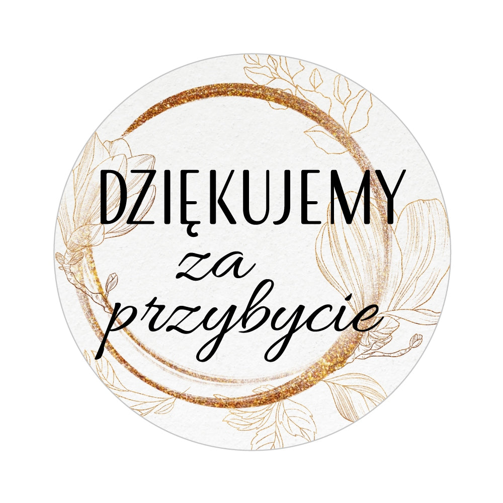 Stickers THANK YOU FOR COMING fi37 mm wedding package cake 48 pieces