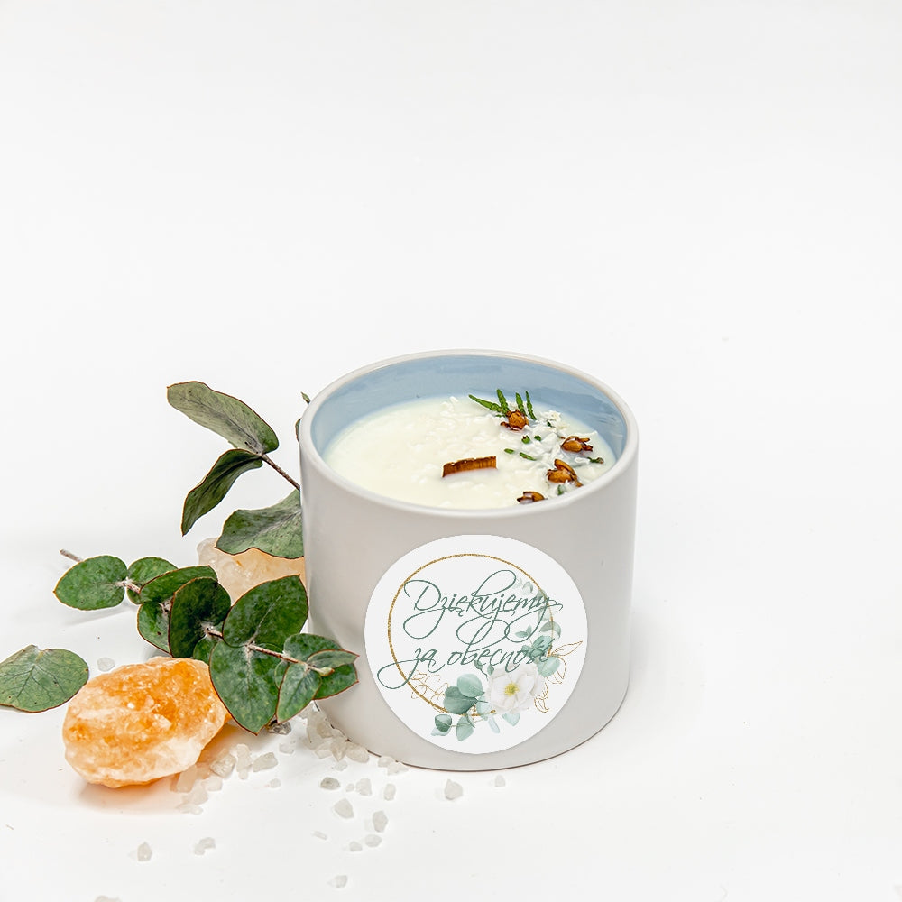 Stickers THANK YOU PRESENCE WEDDING COMMUNION 48 pcs Brand NTI