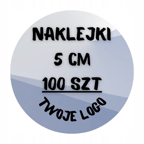 Stickers WITH YOUR PRINT Round x100 LOGO INSCRIPTION LABEL 5 CM FOIL