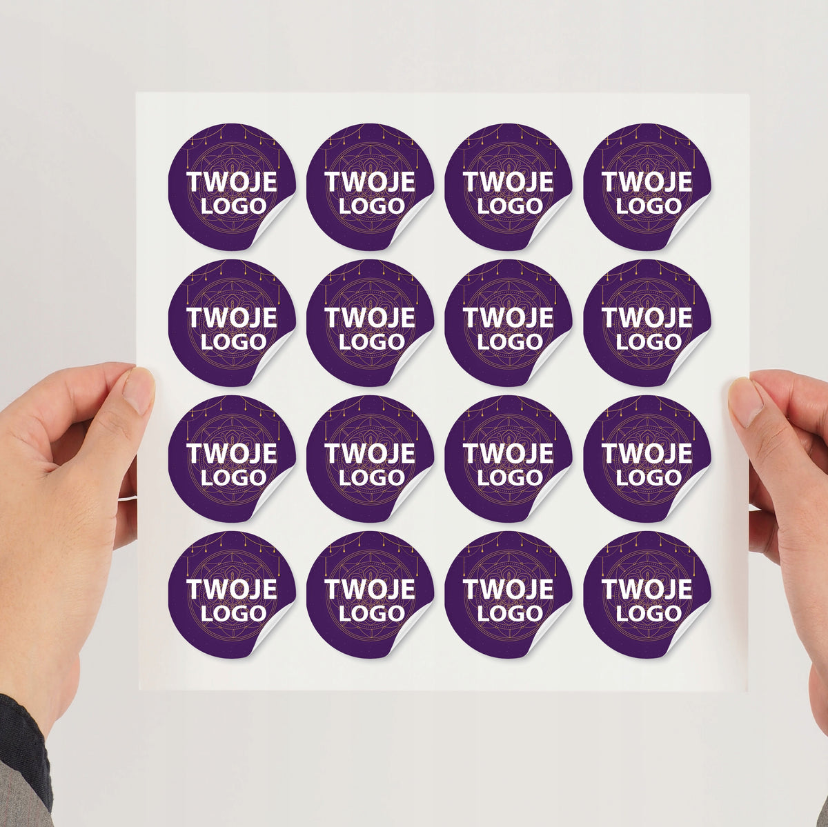 Stickers WITH YOUR PRINT Round x100 LOGO INSCRIPTION LABEL 5 CM paper Material paper