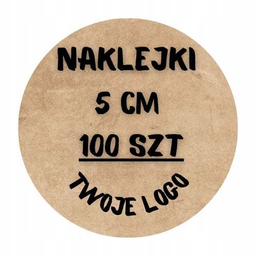 Stickers WITH YOUR PRINT Round x100 LOGO INSCRIPTION LABEL 5 CM paper