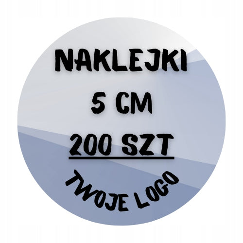 Stickers WITH YOUR PRINT Round x200 LOGO INSCRIPTION LABEL 5 CM FOIL