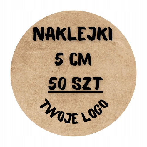 Stickers WITH YOUR PRINT Round x50 LOGO INSCRIPTION LABEL 5 CM paper