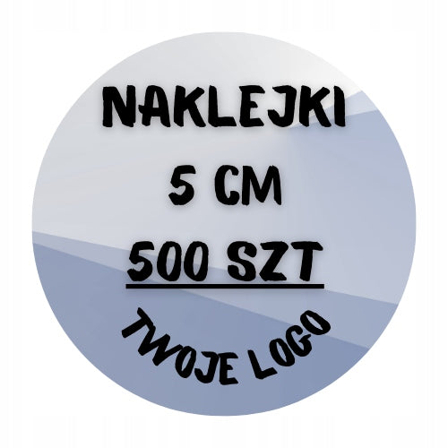 Stickers WITH YOUR PRINT Round x500 LOGO INSCRIPTION LABEL 5 CM FOIL