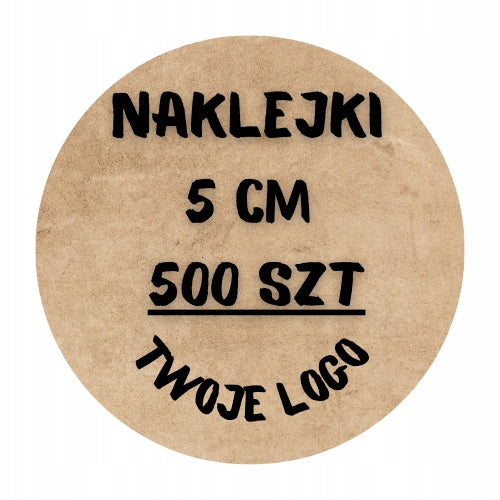 Stickers WITH YOUR PRINT Round x500 LOGO INSCRIPTION LABEL 5 CM paper
